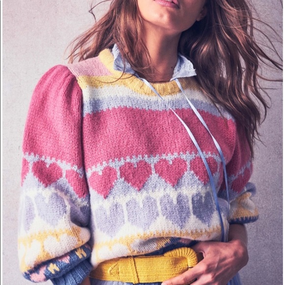 LoveShackFancy Sweaters - SOLD LoveShackFancy Shirelle Intarsia  Sweater